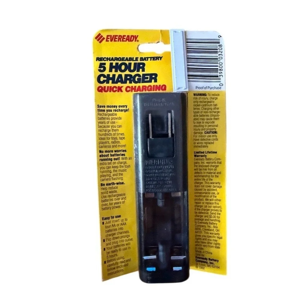 Eveready 5 Hour‎ Quick Charging Rechargeable Battery Charger Plug-In AA/AAA